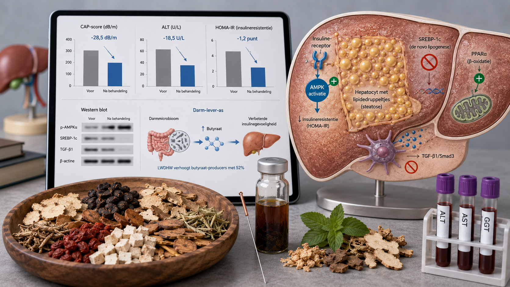 Acupuntura y tratamiento herbal para NAFLD con Liu Wei Di Huang Wan y Yinchenhao Tang